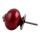 Neon Cherry Silver Fitting Ceramic Drawer Knob